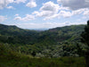 Landscape of mountains and forest at Zorzal Cacao in the Dominican Republic